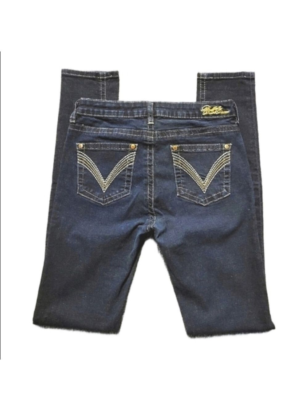 Y2K Buffalo David Bitton Sabine Mid Rise Stretch Skinny Dark Wash Jeans Size 25